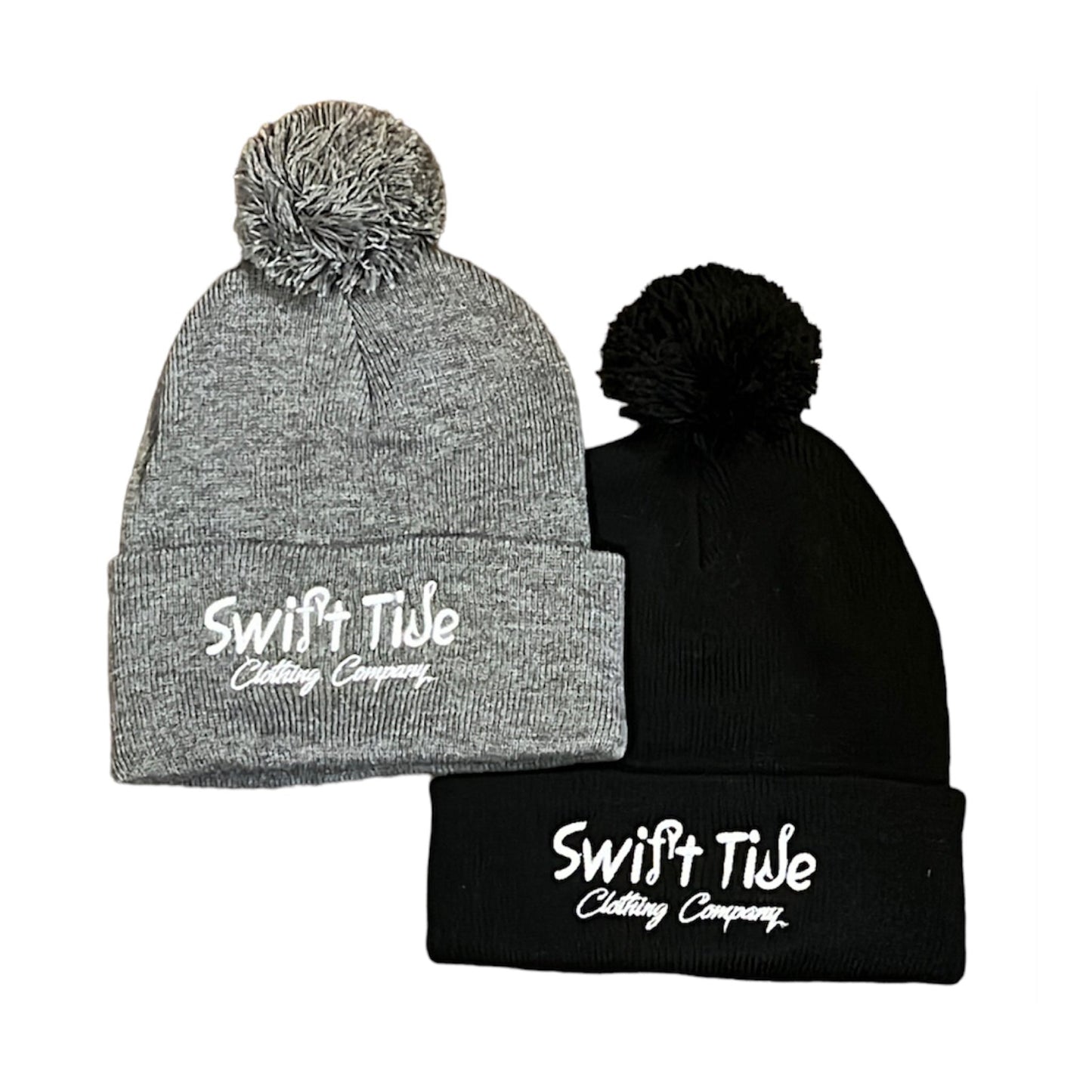 Swift Tide 12” Pom-Pom Beanie - Swift Tide Clothing Company