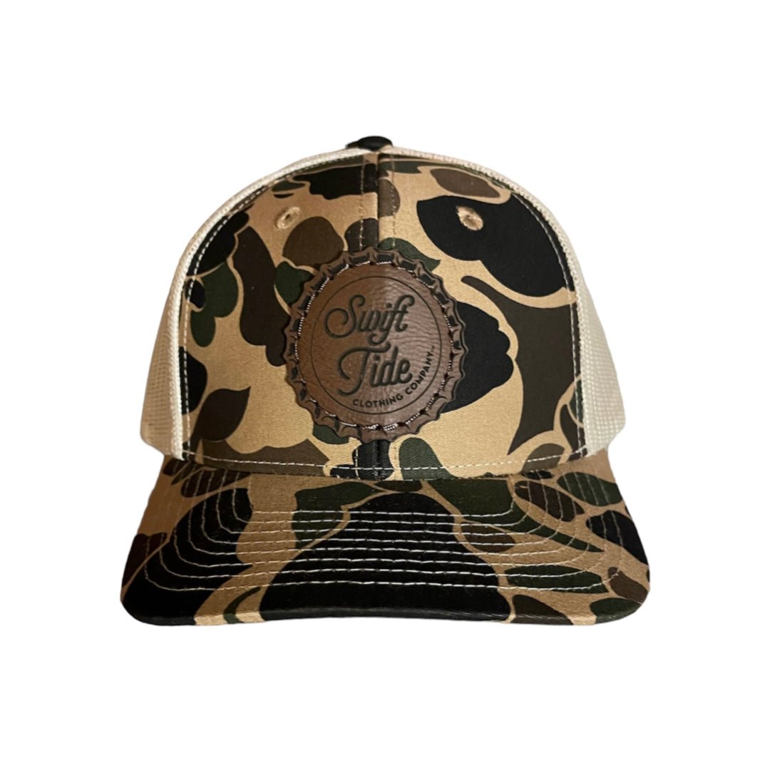 Swift Tide| Old School Camo| Bottle Cap Patch - Swift Tide Clothing Company