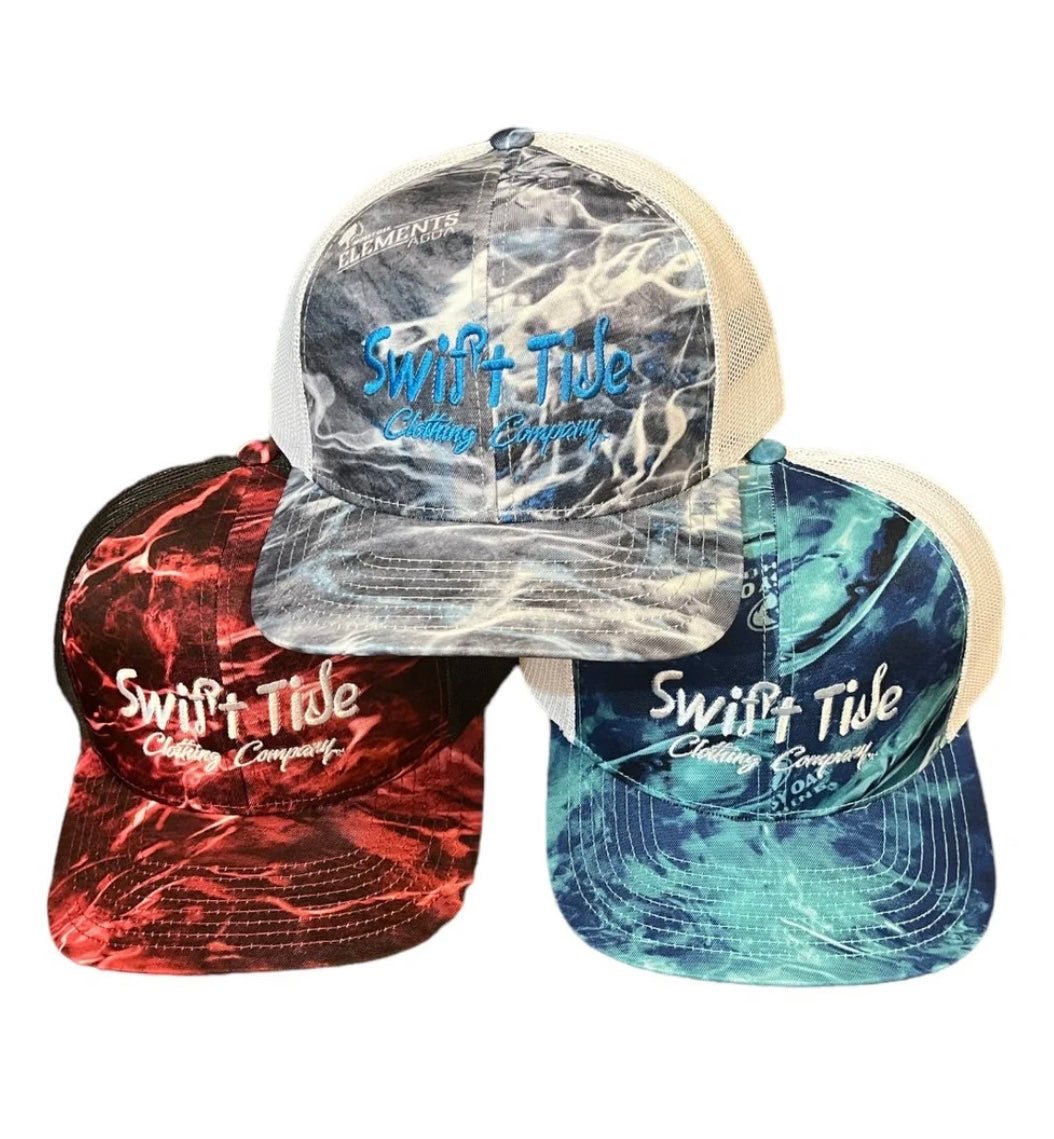Water Camo Trucker Hats - Swift Tide Clothing Company