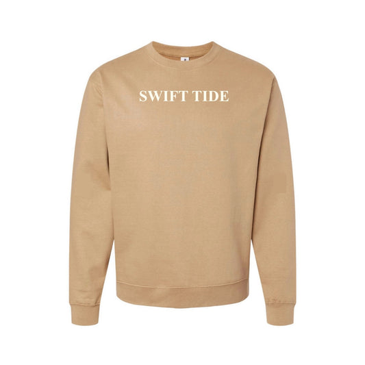 Embroidered Sweatshirt | Sandstone - Swift Tide Clothing Company