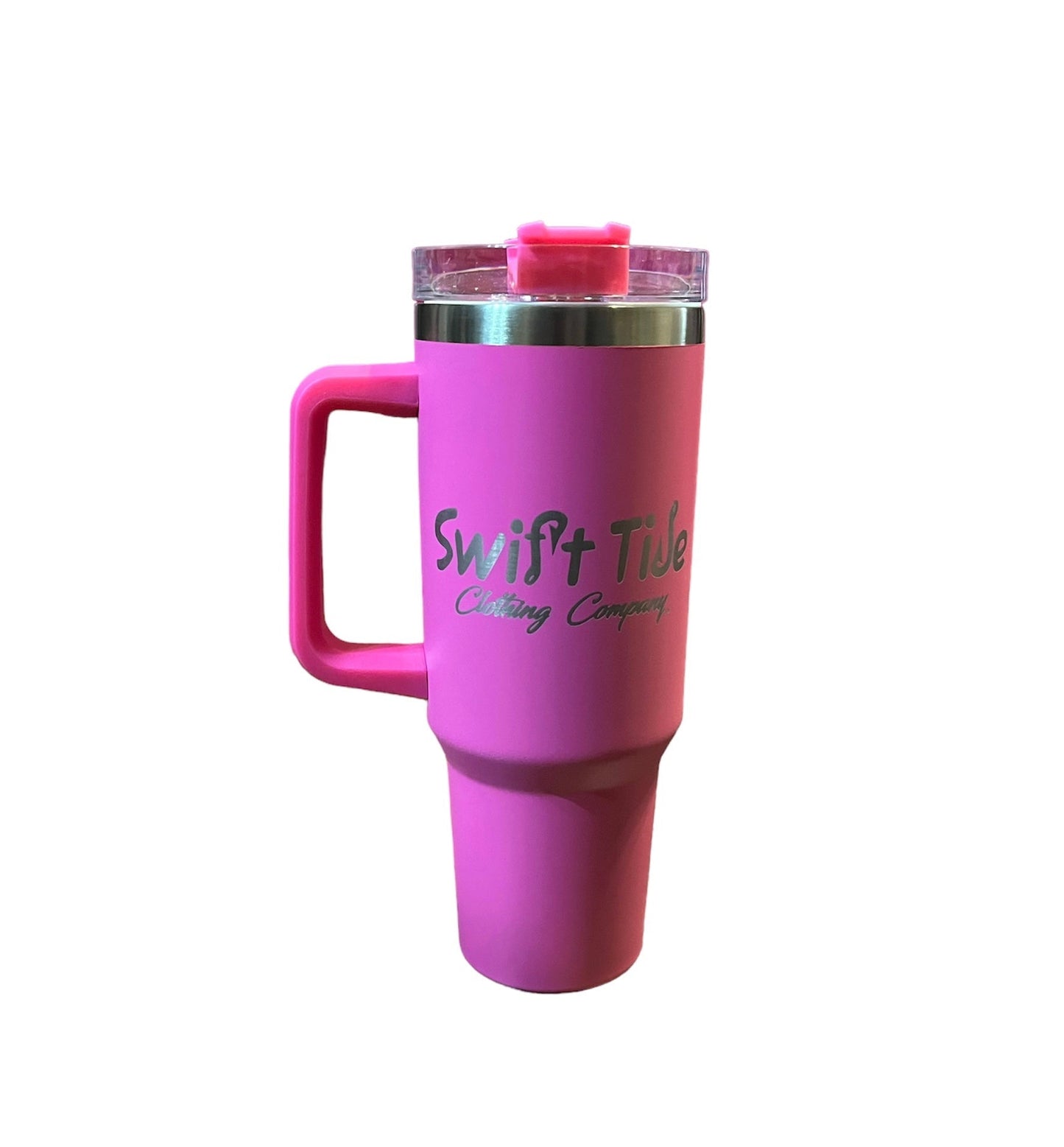 Hot Pink - 40oz Stainless Steel Tumbler w/ Handle – Tea-Shirt Shoppe