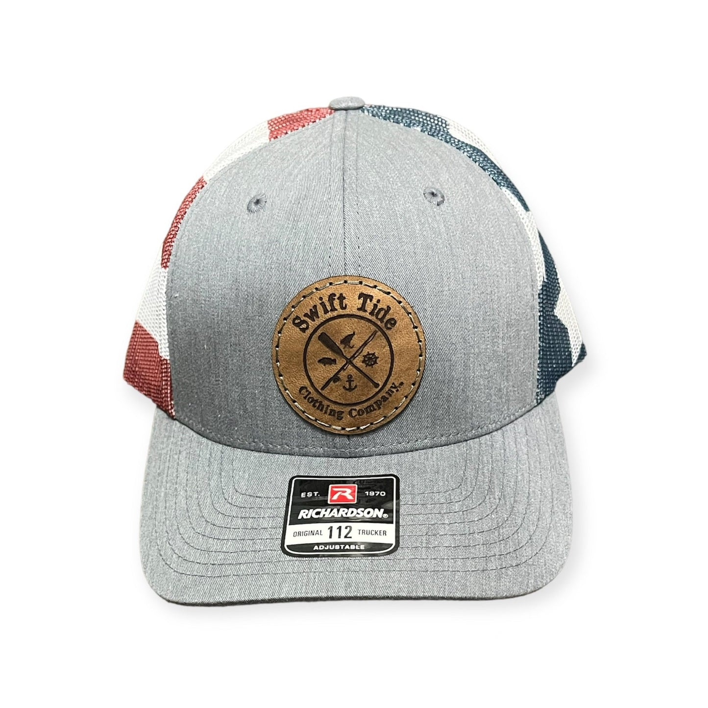 Stars and Stripes Patch Trucker - Swift Tide Clothing Company