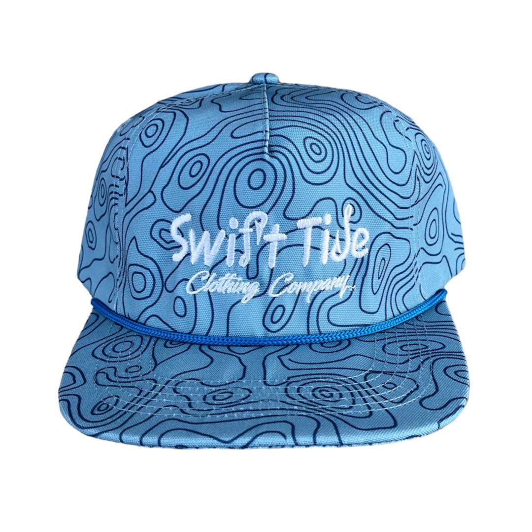 Topographic Rope Hat | Lt. Blue - Swift Tide Clothing Company
