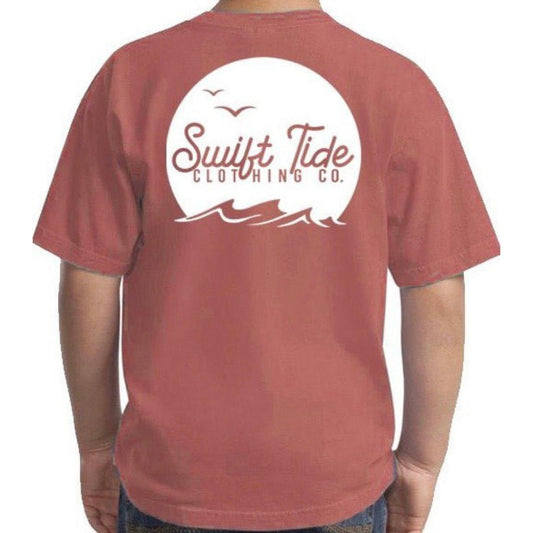 Youth Sunrise | Comfort Color Tee | Clay - Swift Tide Clothing Company